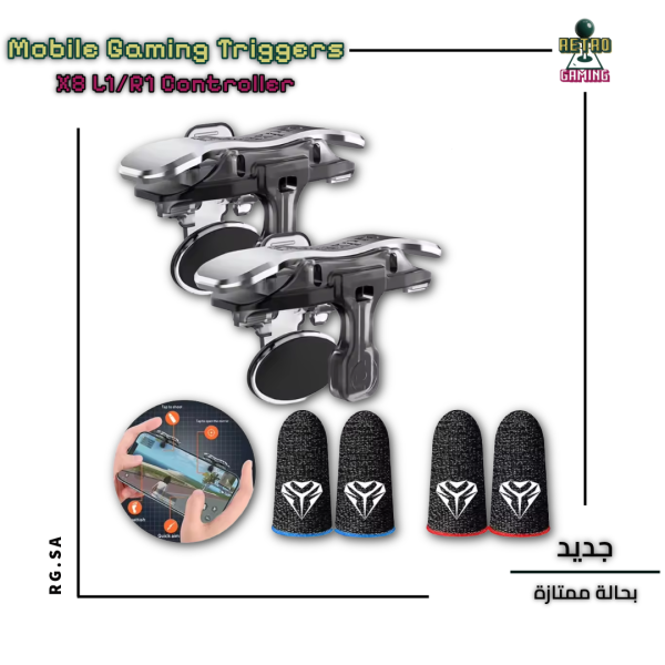 X8 Mobile Gaming Triggers – L1 R1 PUBG Controller